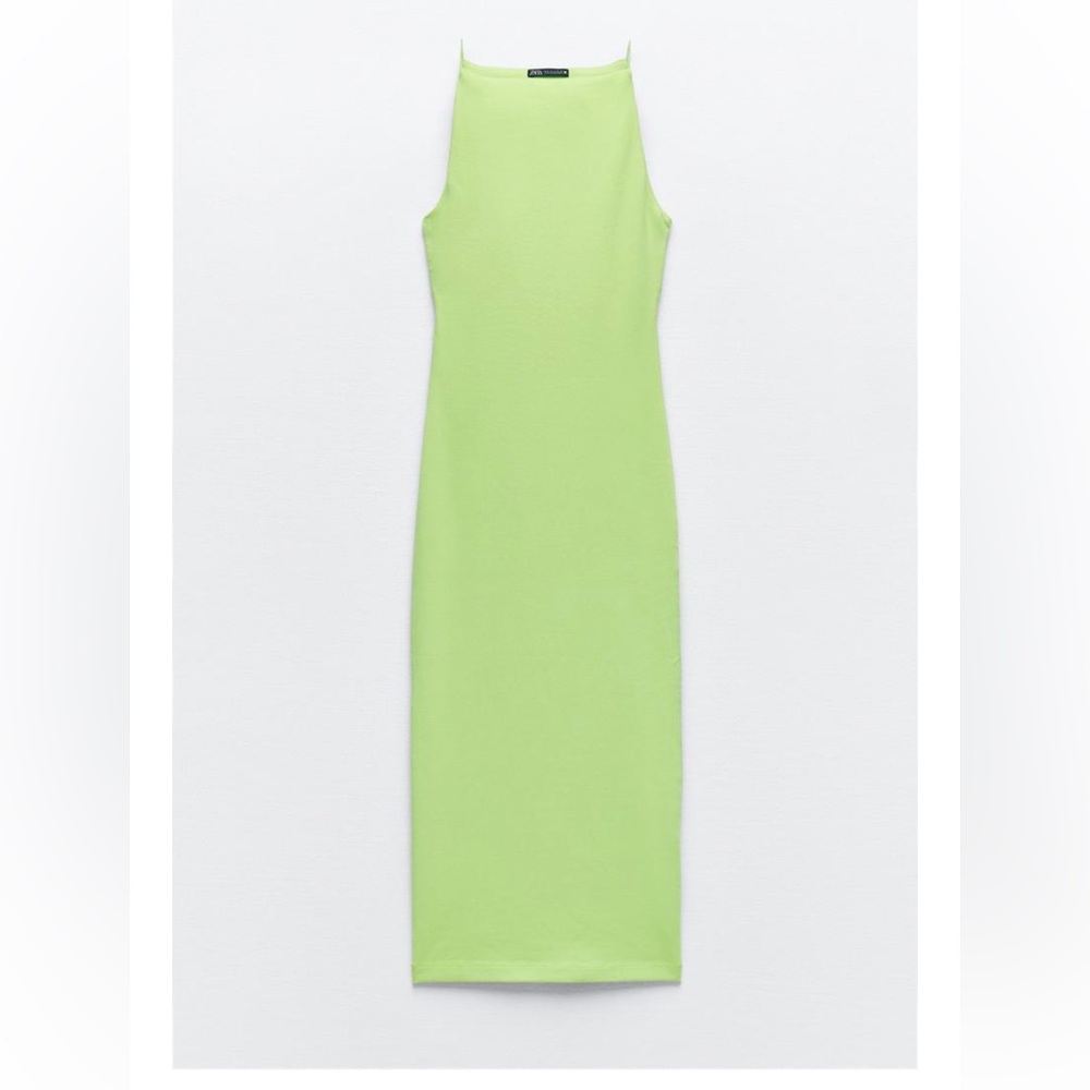 Zara fitted halter strap dress
